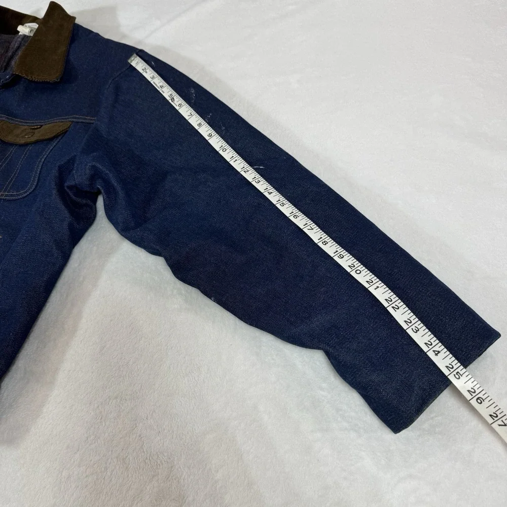 Vtg Key Imperial Blanket Lined Denim Snap Jacket Sz‎ 48R Made In USA Workwear